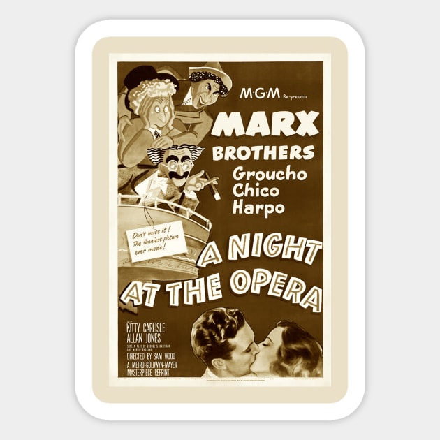 A Night At The Opera (Sepia) Sticker by Vandalay Industries